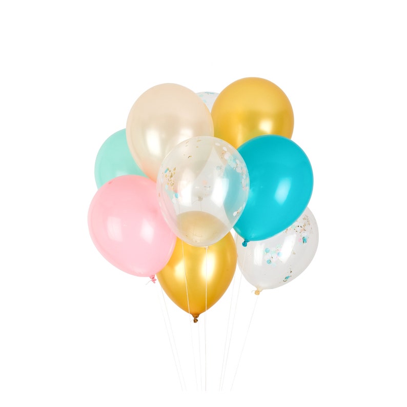 Carousel Balloons includes 3 pre-filled confetti balloons 12 Balloons