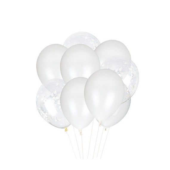 Whipped Cream Balloons (12 Balloons) - Handmade with Happiness® in the USA - White Balloons - White Birthday Party - 11 inch balloons Il_570xn