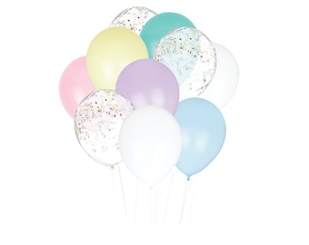 Unicorn Classic Balloons (12 Balloons) - Handmade with Happiness® in the USA - Unicorn Birthday Party Decorations