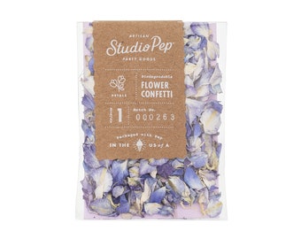Pétalos de flores de San Valentín - Confeti de flores - Confeti de pétalos de algo azul