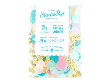 Gender Reveal Party, Gender Reveal Ideas, Gender Reveal Decorations, Gender Reveal Balloon, Blue Pink Confetti - Carousel Confetti