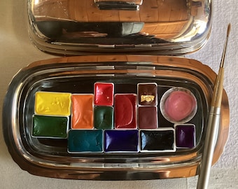 Reed & Barton Butterdish Watercolor Set