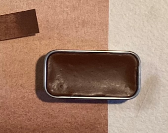 Sepia Ochre Handmade Watercolor