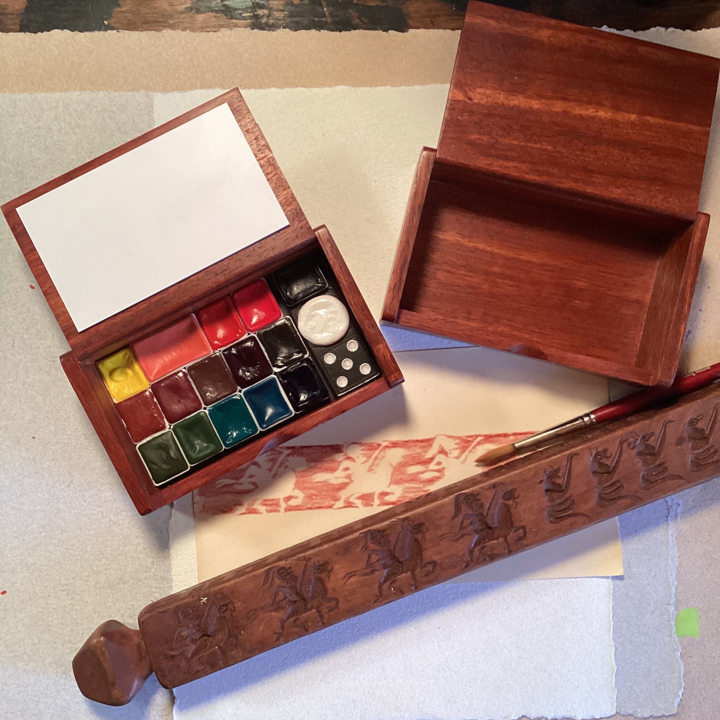 The Teak Wood Watercolor Box Set