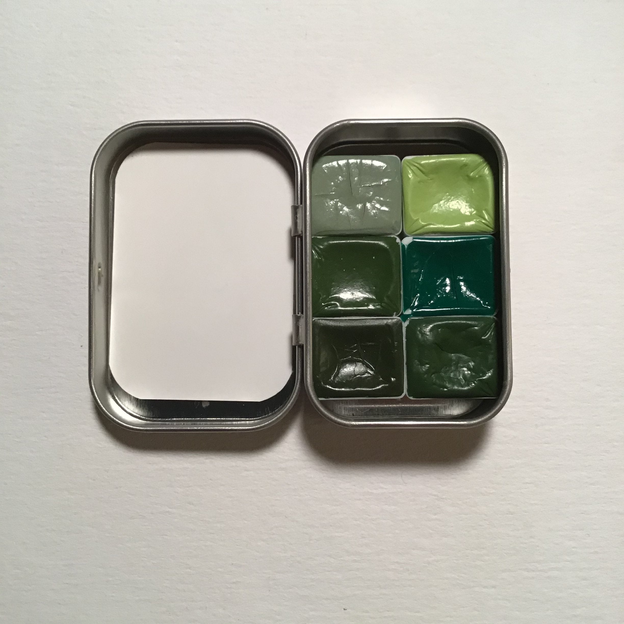 Handmade Watercolors Green Paint Set