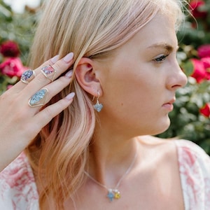 Handmade Forget Me Not Earrings, Resin Forget Me Not, Forget Me Not Jewelry, Real Flower Jewelry, Floral Earrings, Gift for Remembrance
