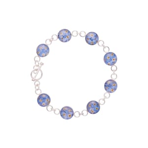 Link Bracelet Forget Me Not Flower