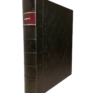 DO NOT BUY - Please read description - Hardcover leather bound journal, grimoire, clamshell box, blank book, sketchbook, gift, film prop