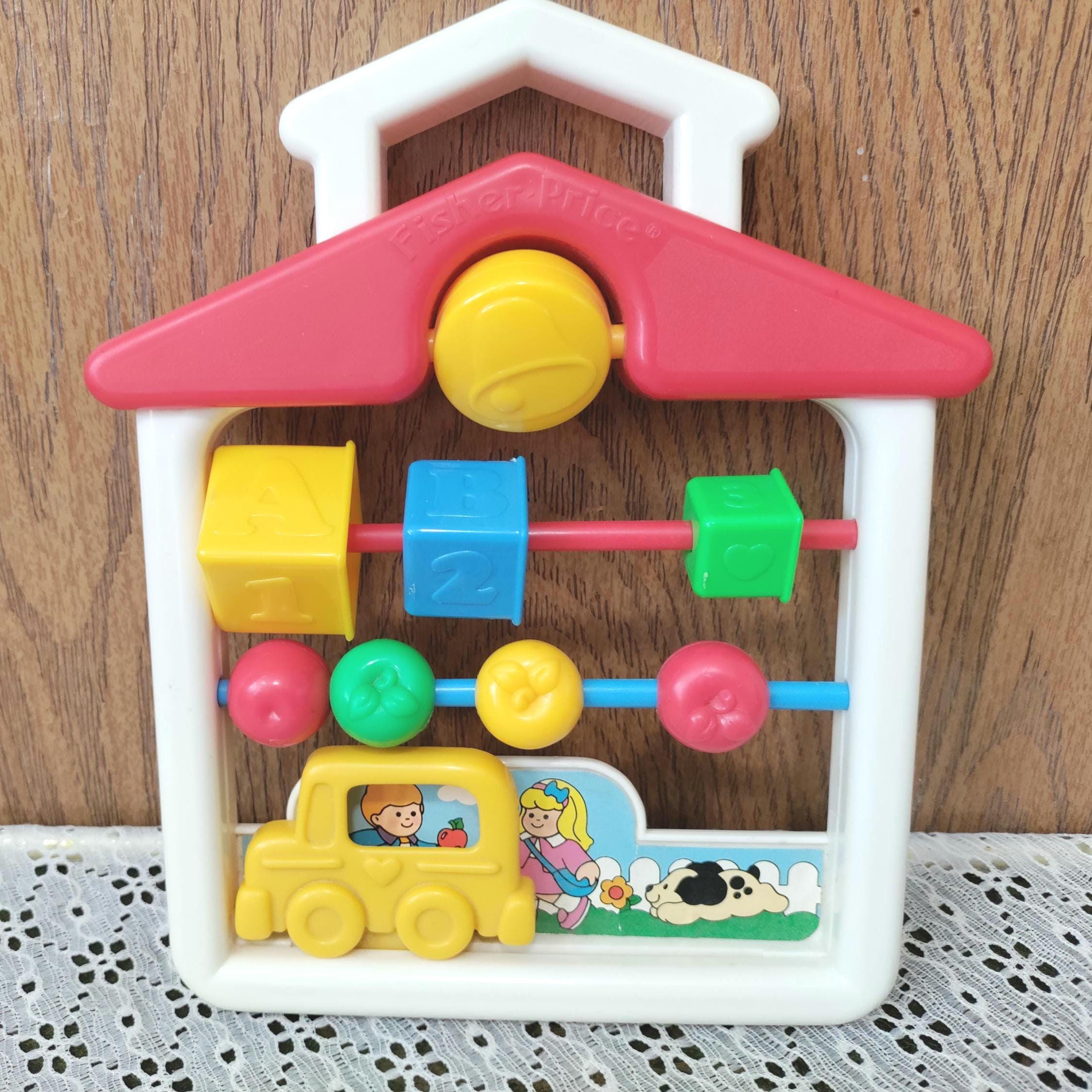 Vintage Fisher Price Discovery Beads Schoolhouse Busybox 1062 Made