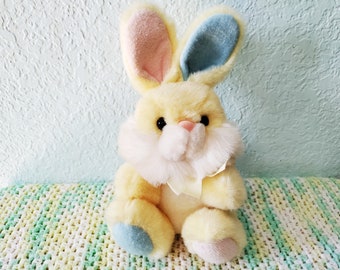 Vintage Chrisha Playful Plush Bunny Rabbit from 1988 size 9 inches Made in Indonesia