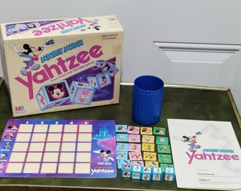 Vintage Milton Bradley Mickey Mouse Yahtzee Your child's first Yahtzee Game 1988. Includes all parts and instructions.