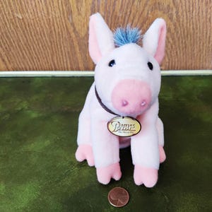 Vintage Gund Babe the Sheep Pig mini Pink Pig Plush Stuffed Animal 6 inch made in 1997