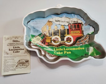 Vintage Wilton Little Locomotive cake pan with full instructions Made in Korea 1983 - 2105-4498