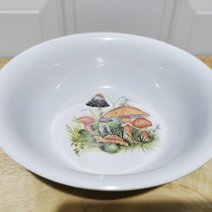 Vintage Melamine small serving bowl with mushroom pattern by Gold Star deluxe glazed wares