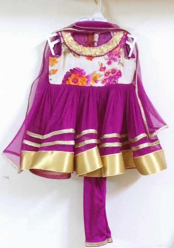 Floral anarkali churidar