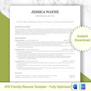ATS Friendly Resume Template ATS - Il 300x300.6219024952 Bs2s 