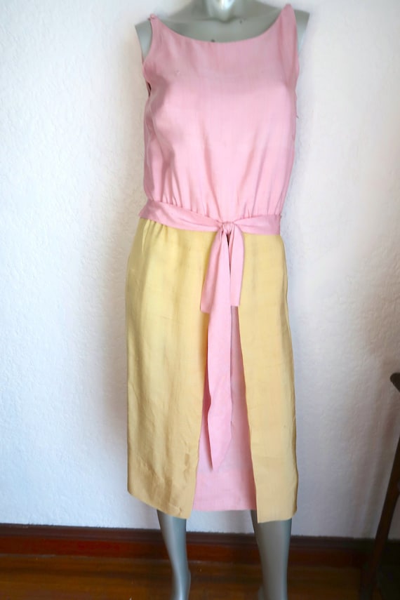 Vintage BH Wragge Shantung Silk Wiggle Dress Size