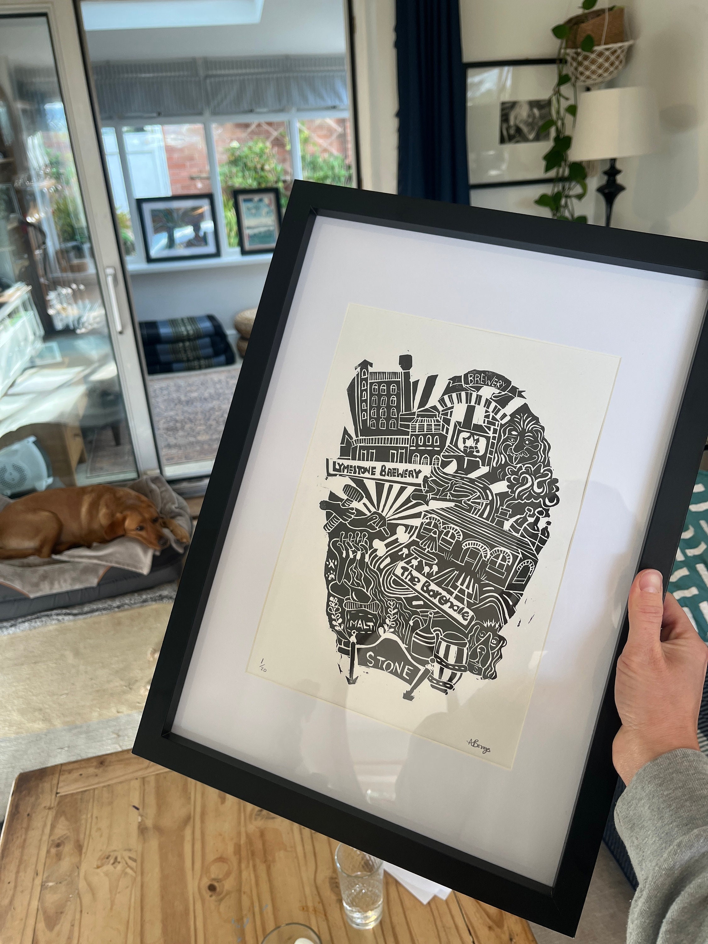the-borehole-lymestone-brewery-pub-lino-print-stone-staffordshire