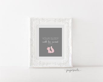 Nursery Bible Verse Art Printable print // Scripture art // Christian wall decor // Inspirational // Proverbs 3:24