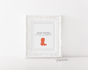 Sweet Dreams Little Cowboy // Wall Prints // Cowboy Wall Prints // Wall Art // Printable