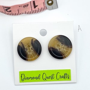 Large Button Earrings