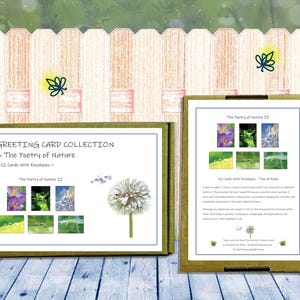 Poesie der Natur II Grußkarten Kollektion | Boxed Briefpapier-Set | Brief schreiben Geschenk | Friedliche Natur Grußkarten | Karten mit Gedichten