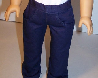 Navy Twill Jeans for 18 inch dolls