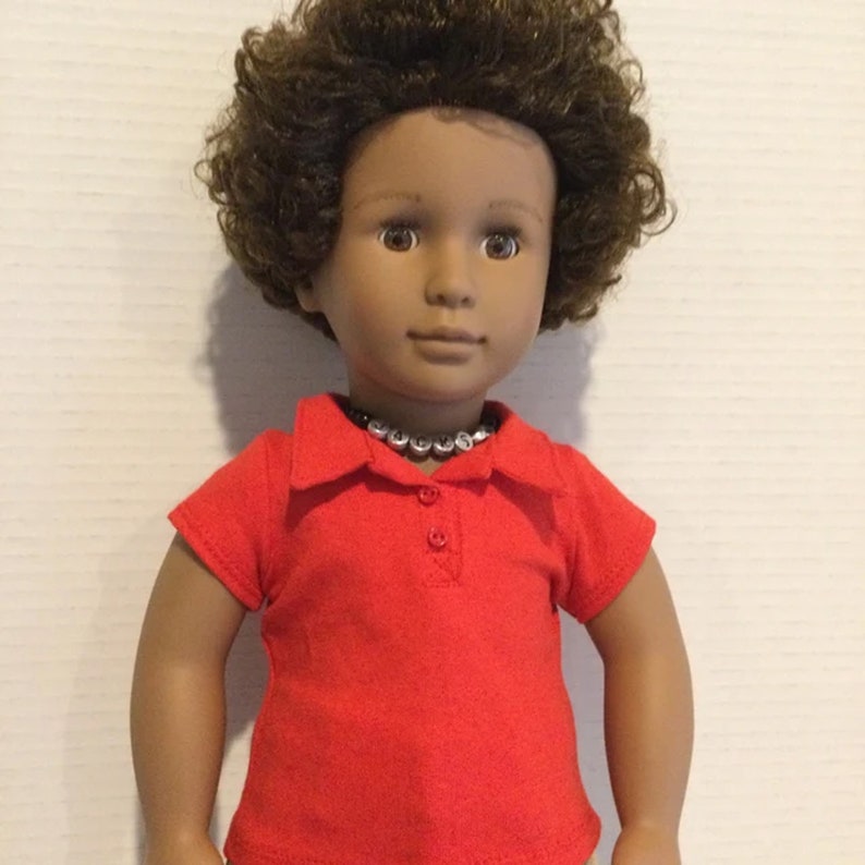 Polo Shirt for 18 inch dolls Red