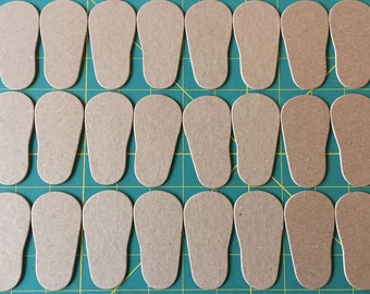 Chipboard Shoe Sole to fit 18 inch doll shoes