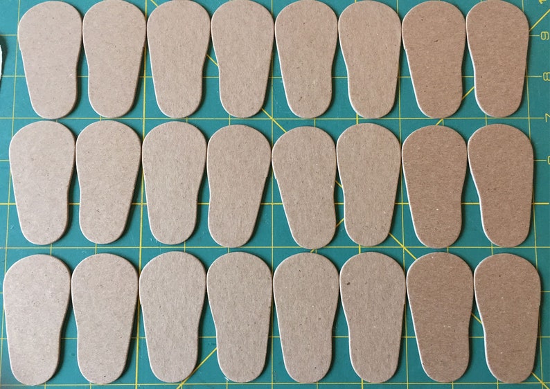 Chipboard Shoe Sole to fit 18 inch doll shoes image 1