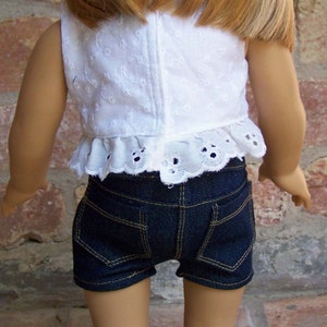 Dark Wash Denim Jean Shorts for 18 inch dolls image 5