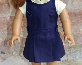 Jumper and Polo for 18 inch dolls - Navy