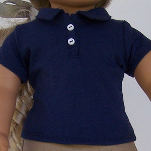 Polo Shirt for 18 inch dolls Navy