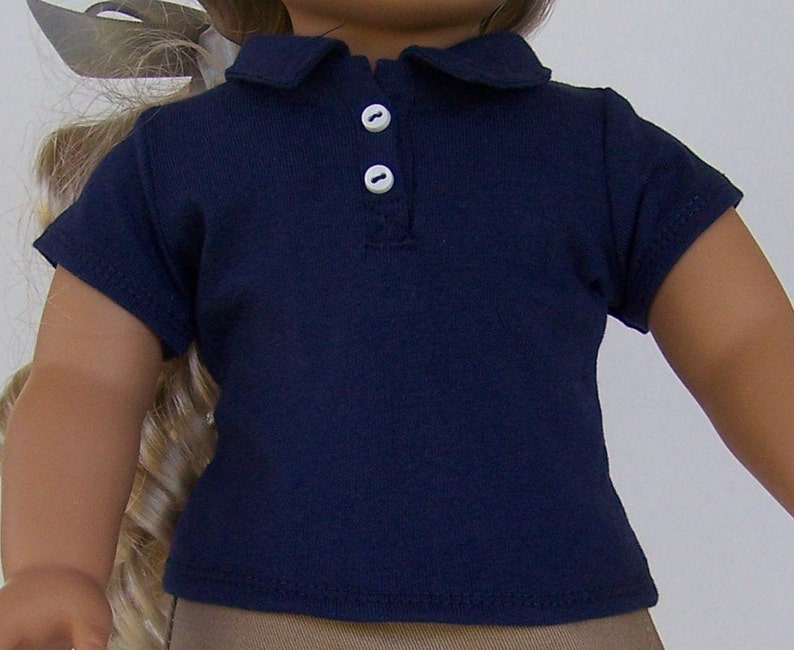Polo Shirt for 18 inch dolls Navy