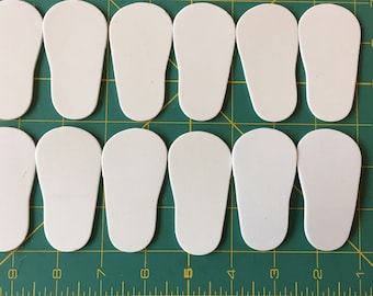 White 2mm foam Shoe Sole to fit 18" doll shoes
