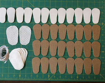 Shoe Sole Kit for 6 pairs to fit 18"  or 14.5 doll shoes