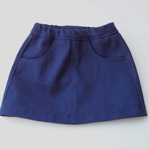 School Uniform for 18 inch dolls - Navy Twill Skirt