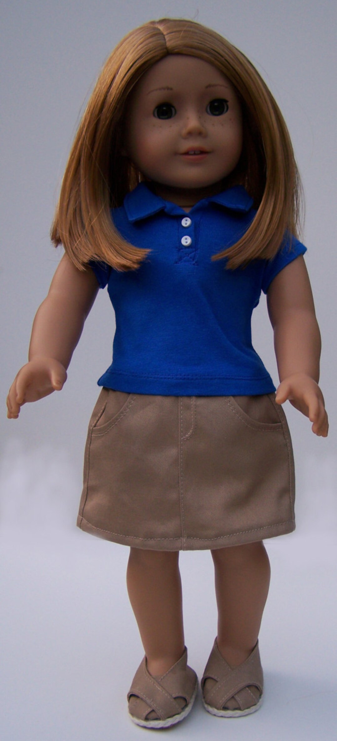 School Uniform for 18 Inch Dolls Polo and Khaki Twill Skirt - Etsy