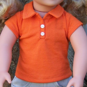 Polo Shirt for 18 inch dolls Orange