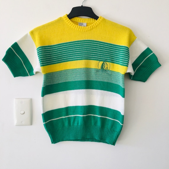 80's vintage Italian Italian green canary yellow s