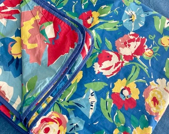 Vintage Flower print reversible cotton King bed doona cover