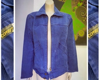 Vintage French blue chore vetement combet JACKET S