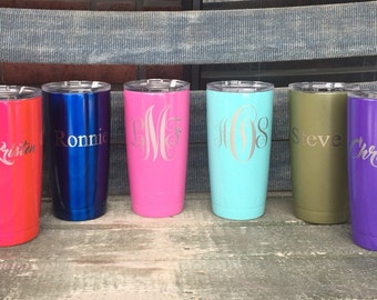 etching powder coated yeti