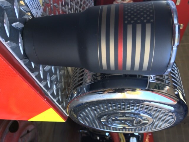 American Flag with Thin red line or Thin Blue line firefighter yeti a…