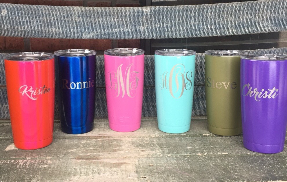 laser engraving powder coated yeti