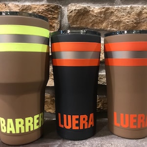 Bunkercup Firefighter Bunker Gear Cup---powder coated insulated stainless steel cup