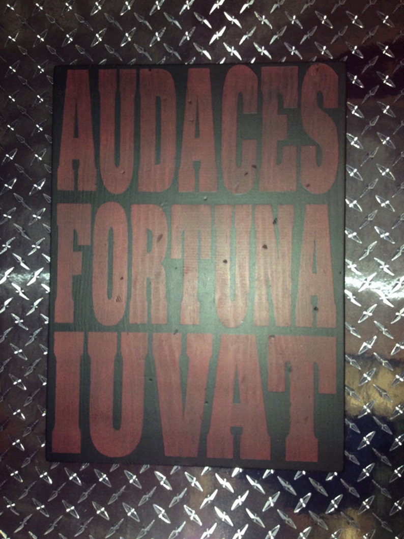 Audaces Fortuna Iuvat fortune favors the brave Etsy