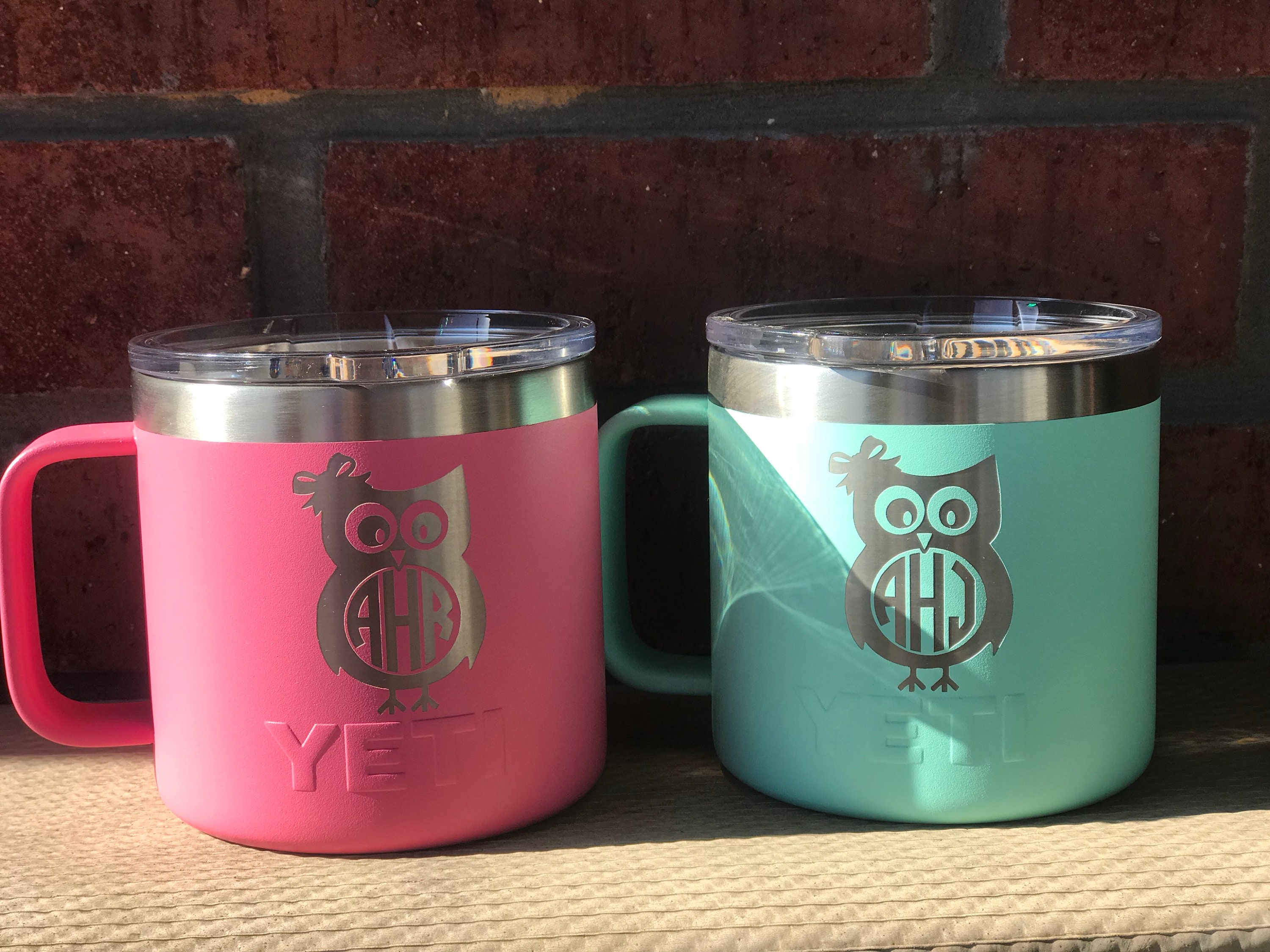 Pre-coated YETI 14 Oz MUG With Laser Engraved Monogram or Image 