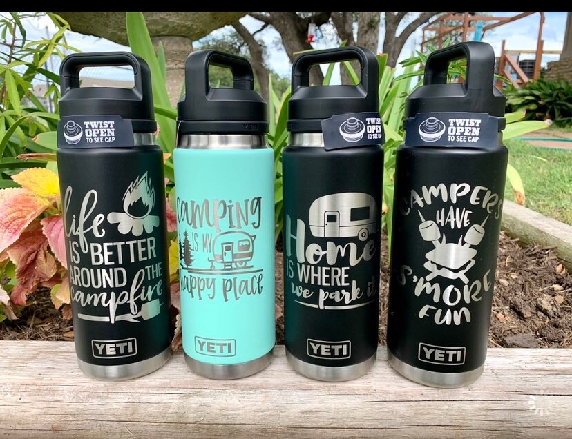Laser Etched Yeti Rambler Bottles