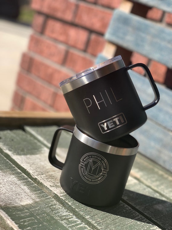 Pre-coated YETI 14 Oz MUG With Laser Engraved Monogram or Image 